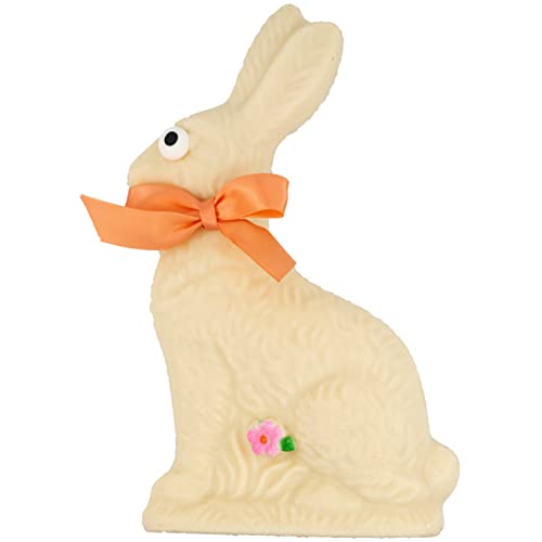 White Chocolate Bunny, Hand Made Large Solid Easter Bunny, 1/2 l...