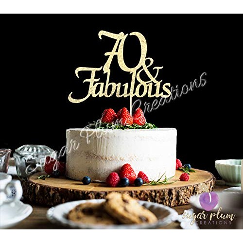 70 &Amp; Fabulous Cake Topper