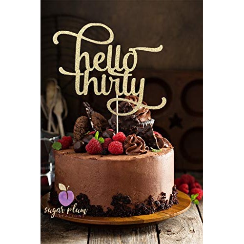 Hello Thirty Cake Topper