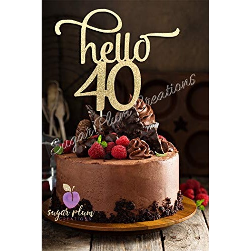 Sugar Plum Creations Hello 40 Number Cake Topper