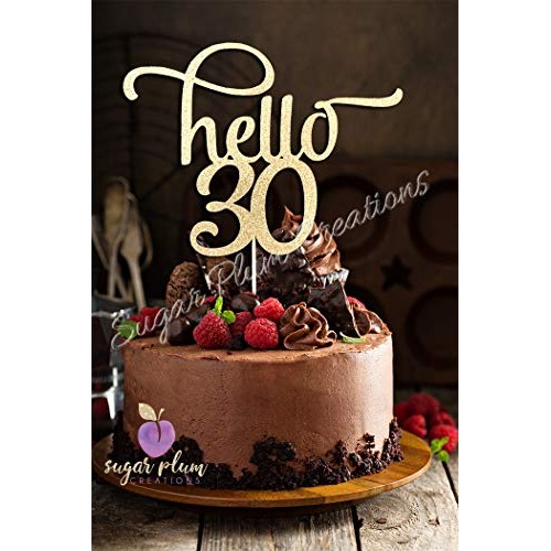 Hello 30 Number Cake Topper
