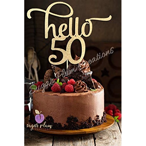 Hello 50 Number Cake Topper