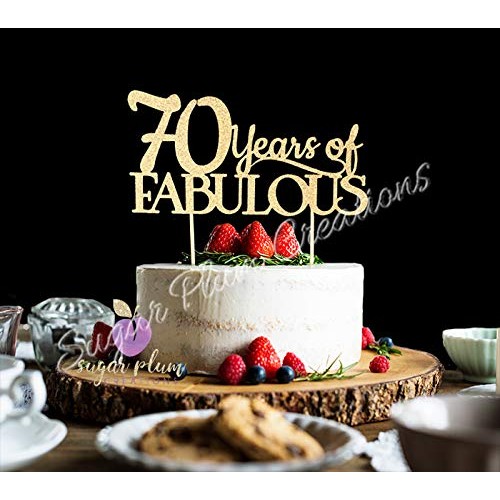 Sugar Plum Creations 70 Years Of Fabulous Cake Topper