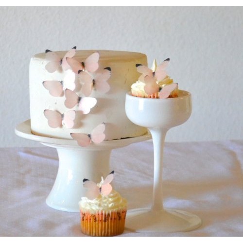 Edible Butterflies - Small Pastel Pink Set Of 24 - Cake And Cupc