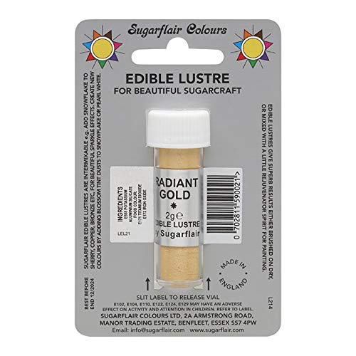 Sugarflair Edible Lustre Powder - Radiant Gold