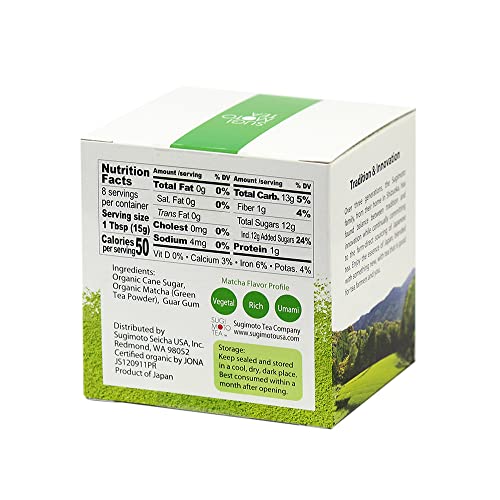 [Sugimoto Tea] Organic Matcha Latte Mix, Authentic Japanese Orig...