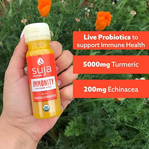 Suja Organic Immunity Defense Shot 90 Pack with Turmeric and G...
