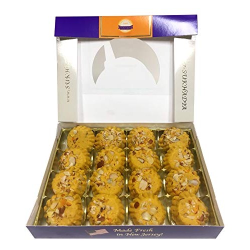 Made Fresh In Usa - Sukhadias Indian Sweets Kesar Peda, 16Pc.Box
