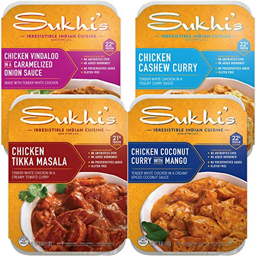 Sukhis Indian Food Refrigerated Entrees, Protein Bundle, 4 Count