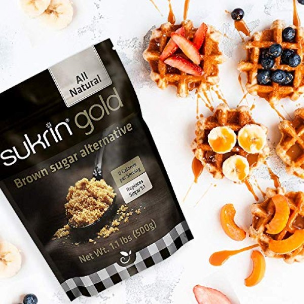 Sukrin Gold - The Natural Brown Sugar Alternative - 1.1 Lb Bag