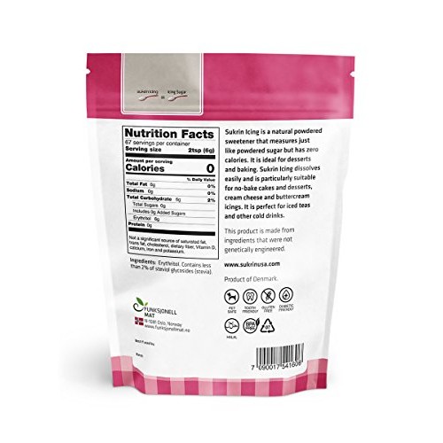 Sukrin Icing Melis - 400 G All Natural Powdered Sugar Substitu