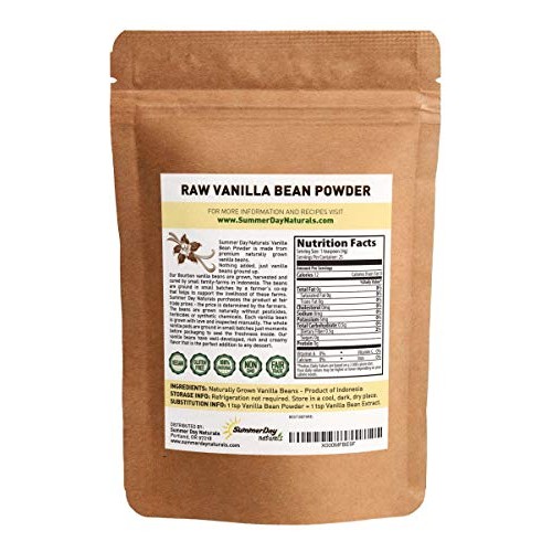 Vanilla Bean Powder, 3.53 Oz - Raw Ground Vanilla Bean - Unsweet
