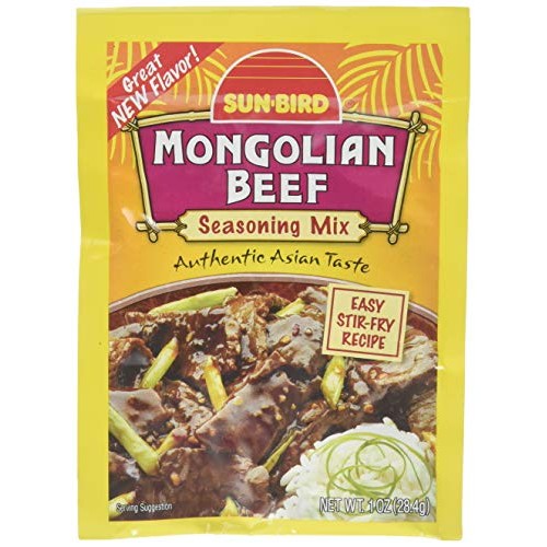 Sunbird Mix Ssnng Beef Mongolian, 1 Oz Pack Of 10