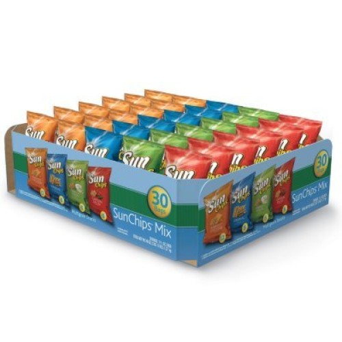 Frito Lay Sun Chips Multigrain Variety Box - 30 Bags 2 Pack -