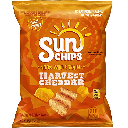 Sunchips Harvest Cheddar Flavored Multigrain Snacks, 1.5-Ounce