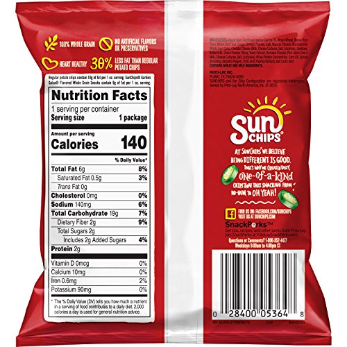 Sunchips Multigrain Chips Variety 1 Ounce Pack of 40