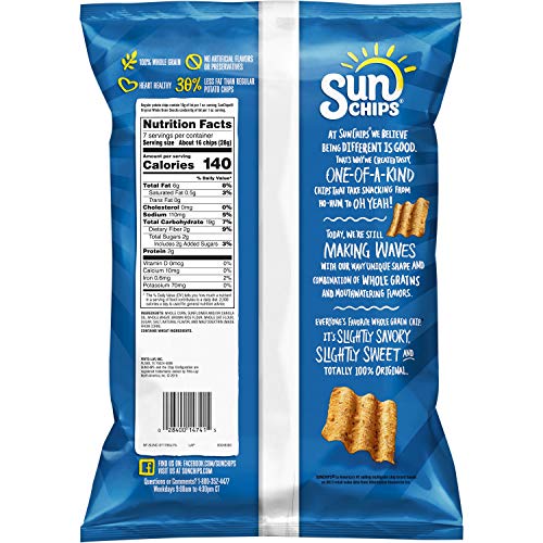 Sunchips Original Multigrain Snacks, 7 Ounce