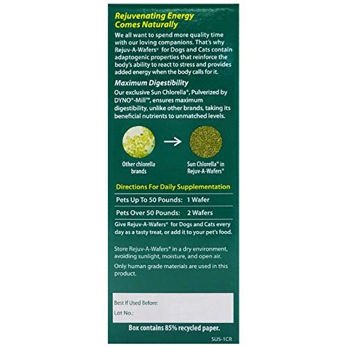 Sun Chlorella- Rejuv-A-Wafers- Chlorella &Amp; Eleuthero Superfood S
