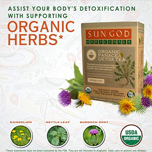 Sun God Medicinals Organic Loose Leaf Herbal Tea For Detoxificat