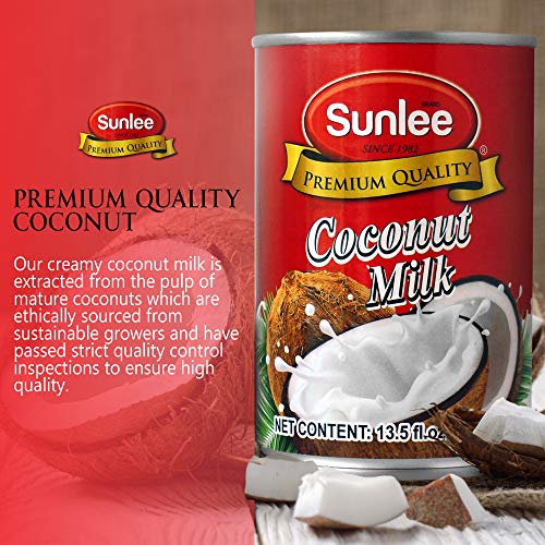 Sunlee Coconut Milk 24 Pack- Creamy Thai Coconut Milk In Cans, N
