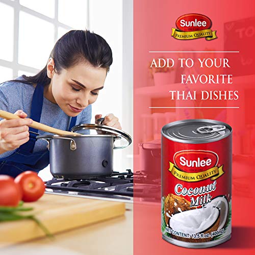 Sunlee Coconut Milk 24 Pack- Creamy Thai Coconut Milk In Cans, N