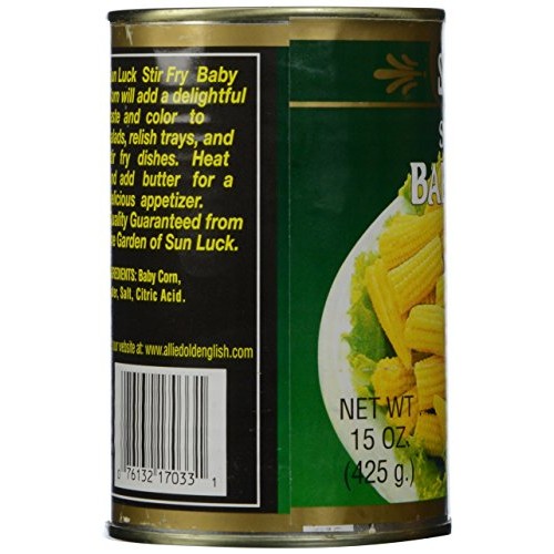 Sun Luck Cut Baby Corn, 15 Oz