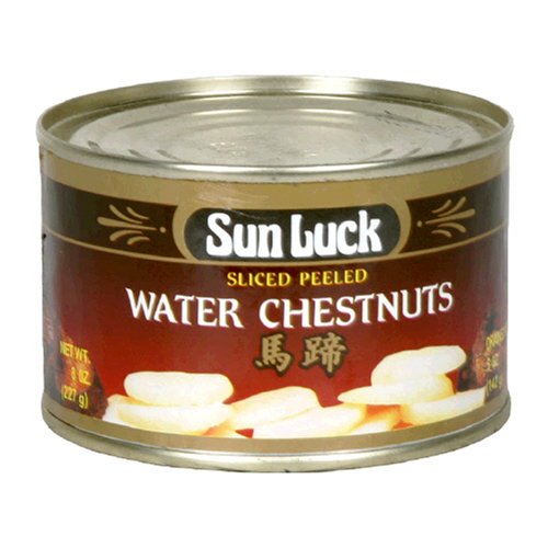 Sun Luck Veg, Sliced Wtr Chestnut, 8-Ounce Pack Of 12