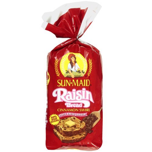 Raisin Bread Cinnamon Swirl Sun Maid 16 Oz Each 1