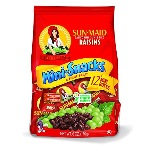 Sun Maid Raisins Mini Snacks 12 Ct, Pack Of 3