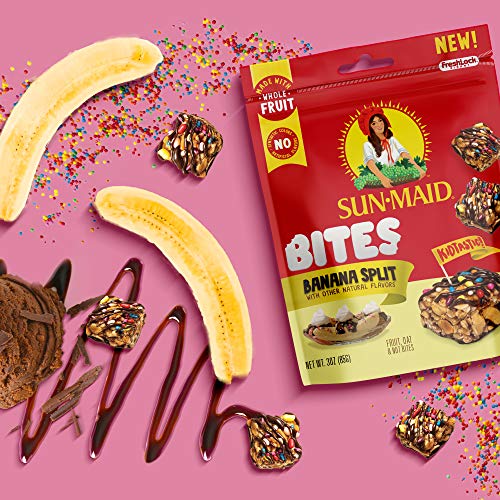 Sun-Maid Banana Split Bites- Kids Snacks, On-The-Go Bites, Whole