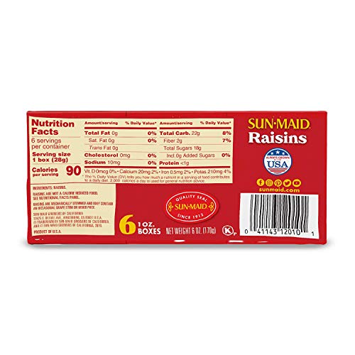 Sun-Maid | California Raisin Snacks | 1 Ounce Snack-Size For Kid...