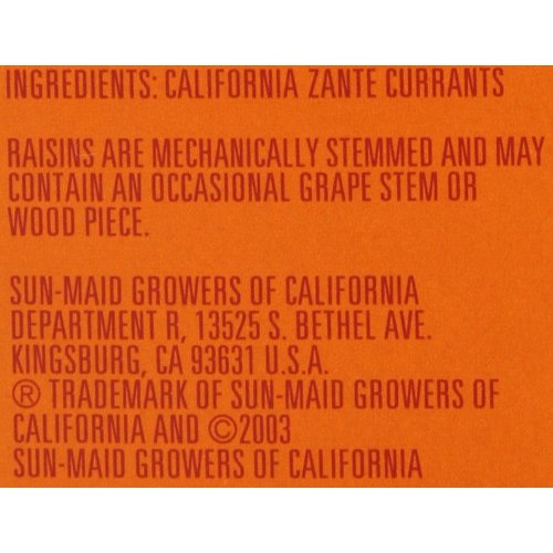 Sun Maid California Zante Currants, 10-Ounce Boxes Pack Of 6