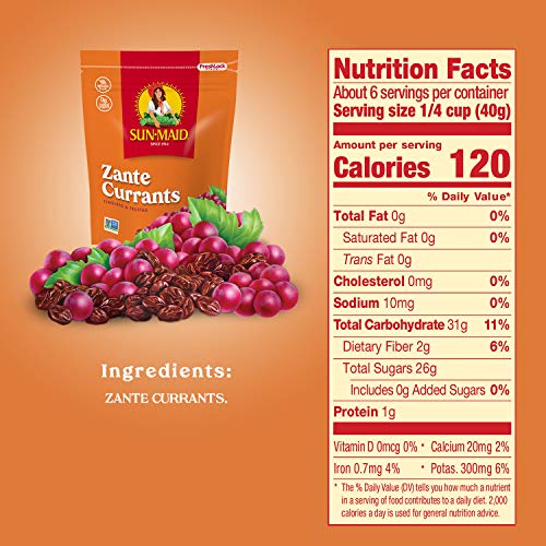 Sun-Maid California Zante Currants, All Natural, No Added Sugars
