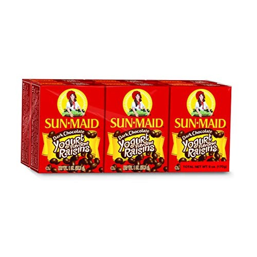 Sun-Maid Dark Chocolate Yogurt Raisins, 1-Ounce 6 Count