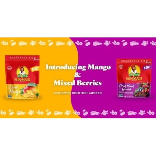 Sun-Maid Dried Mixed Berries - 15 oz Resealable Bag - Cranberrie...
