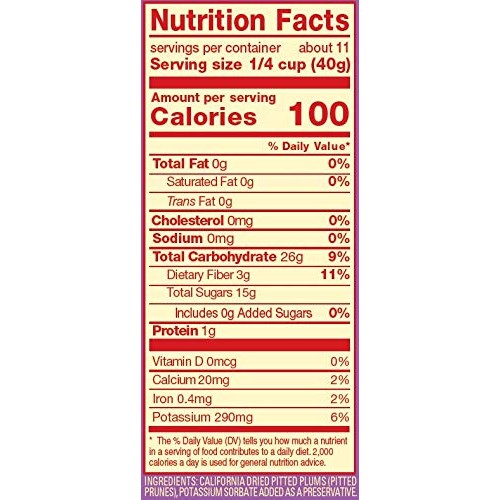 Sun-Maid Dried Prunes From Pitted Plums Canister, 16 Oz Pack Of 3