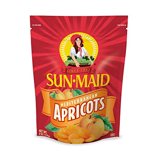 Sun Maid Mediterranean Apricots Pouches, 6 Ounce Pack Of 12