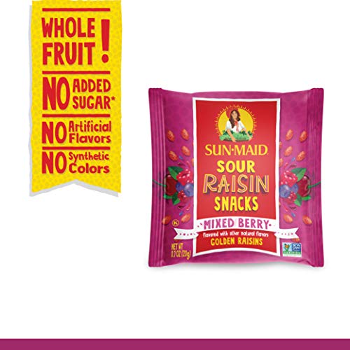 Sun-Maid Natural Raisins - Mixed Berry Sour Raisins Dried Fruit