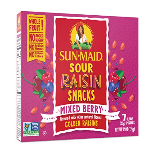 Sun-Maid Natural Raisins - Mixed Berry Sour Raisins Dried Fruit