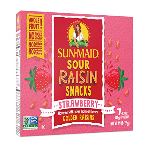 Sun-Maid Natural Raisins- Strawberry Sour Raisins Dried Fruit Sn