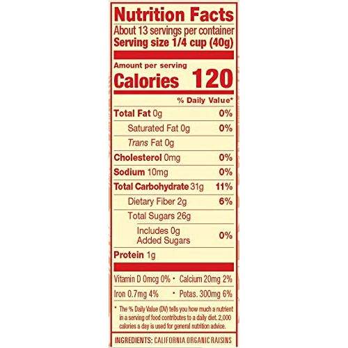 Sun-Maid Organic Raisins - Dried Fruit Snacks - Healthy Snacks F