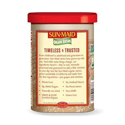 Sun-Maid Organic Raisins - Dried Fruit Snacks - Healthy Snacks F