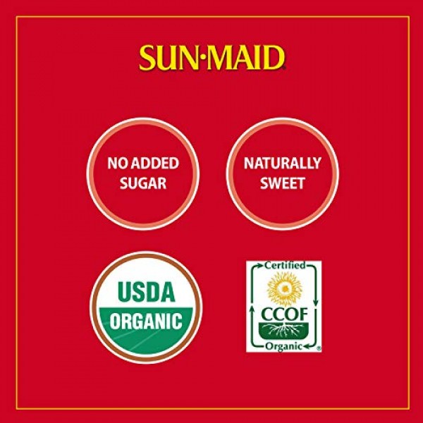 Sun-Maid Organic Raisins - Dried Fruit Snacks - Healthy Snacks F...