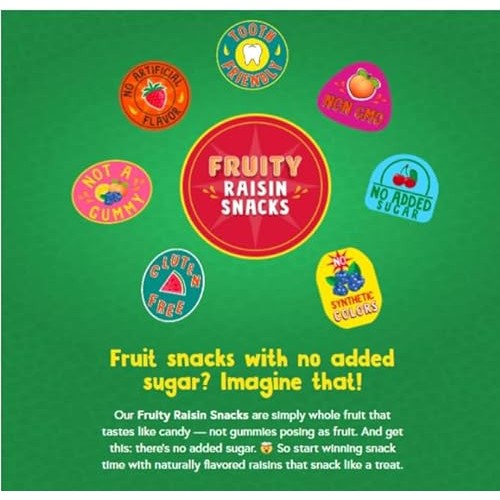 Sun-Maid Peach Fruity Raisin Snacks - 56 Pack 0.7 oz Pouches -...