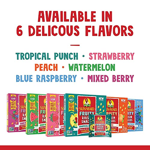 Sun-Maid Peach Fruity Raisin Snacks - 56 Pack 0.7 oz Pouches -...