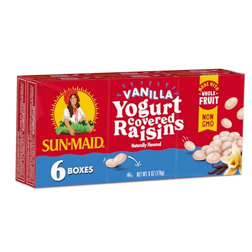 Sun-Maid Vanilla Yogurt Coated Raisins - 6 Pack 1 oz Snack-Siz...