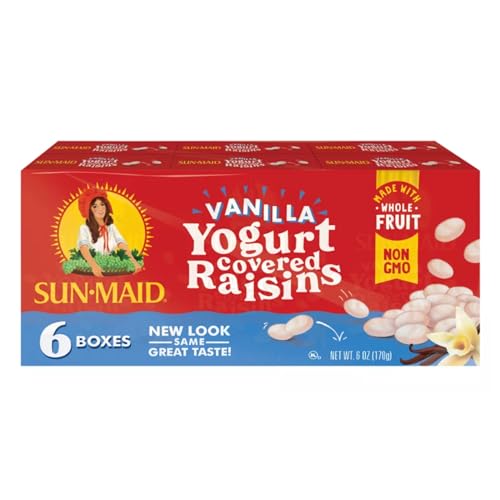 Sun-Maid Vanilla Yogurt Coated Raisins - 6 Pack 1 oz Snack-Siz...