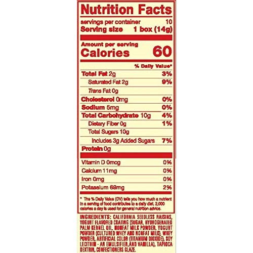 Sun-Maid Yogurt Raisins 0.5 Oz Vanilla, Pack - 2