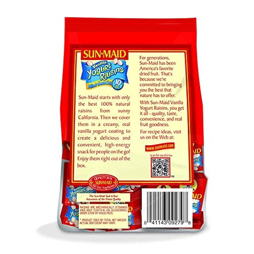 Sun-Maid Yogurt Raisins 0.5 Oz Vanilla, Pack - 2