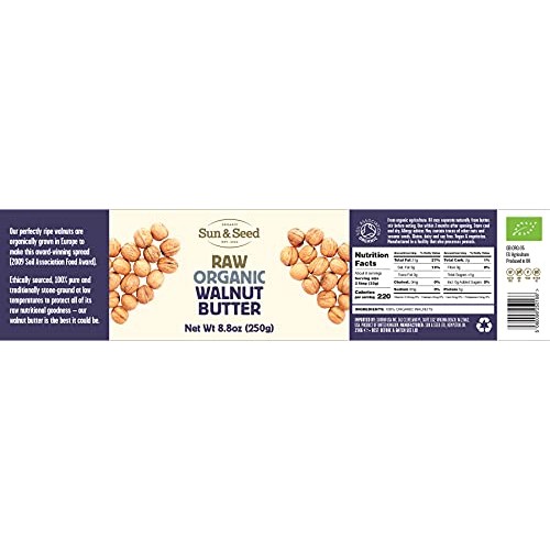 Sun & Seed Raw Organic Walnut Butter 250g